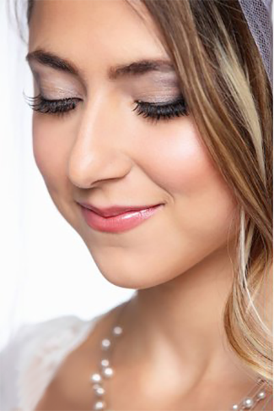 Soft and beautiful wedding makeup for brides and attendants